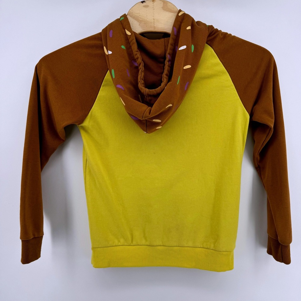 Moriah Elizabeth Hoodie Small Yellow Brown Grateful Monkey Juniper Cupcake Ragla - Picture 3 of 7